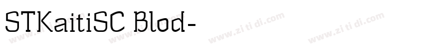 STKaitiSC Blod字体转换